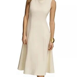 Donna Karan Cream Midi Dress